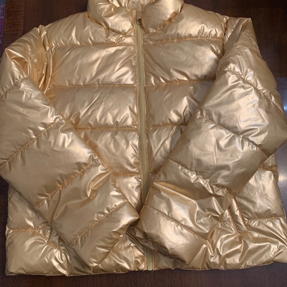 Gold puffer jacket - Picture 1 of 3